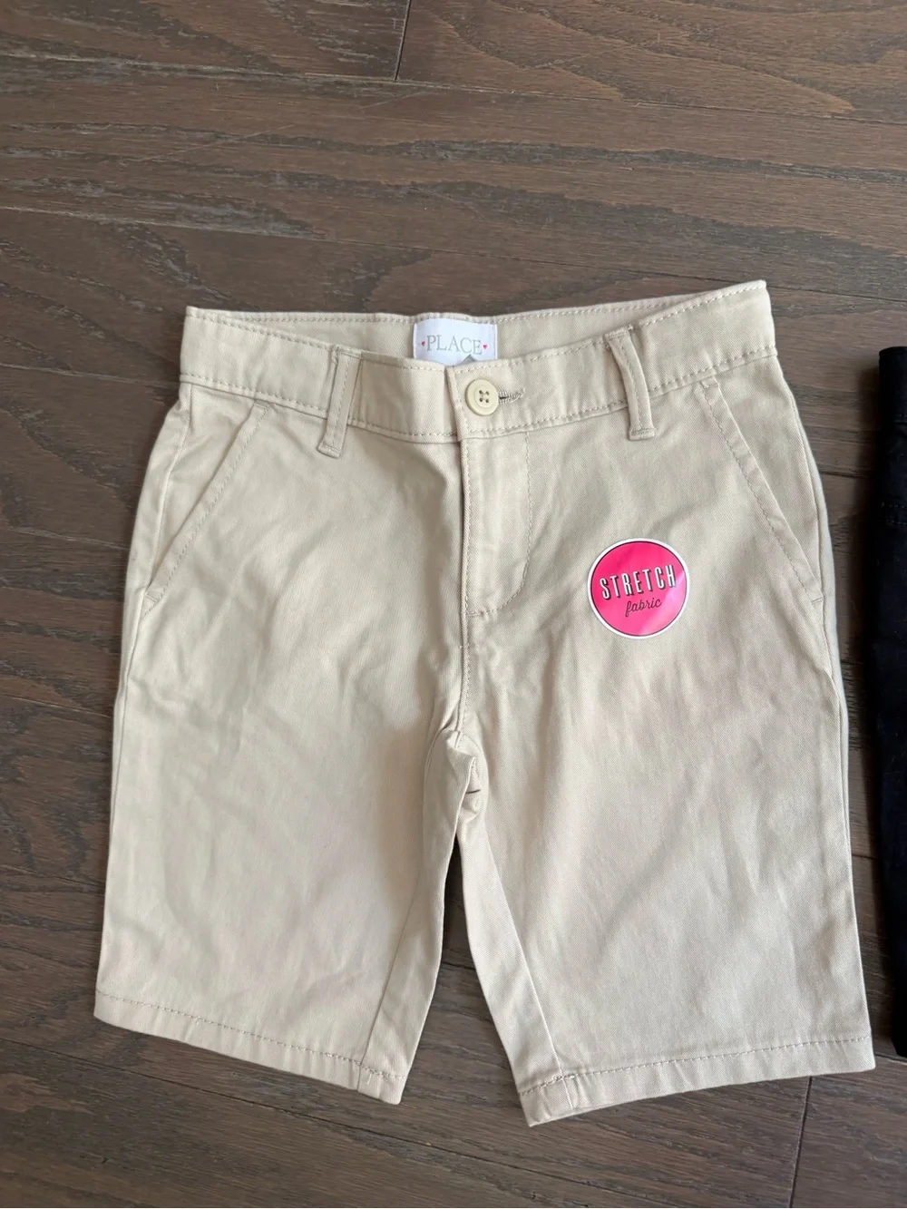 Girls kids Children's Place Khaki & Black Boys Chino shorts sz 6